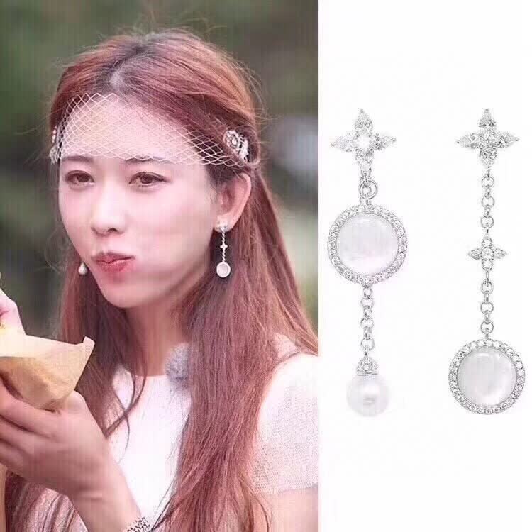 APM Monaco Moonstone and Pearl Earrings